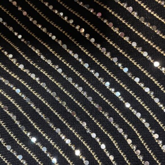 St. John Evening by Marie Gray Skirt Suit – Black w/Gold & Crystal Embembellish - Picture 2 of 8